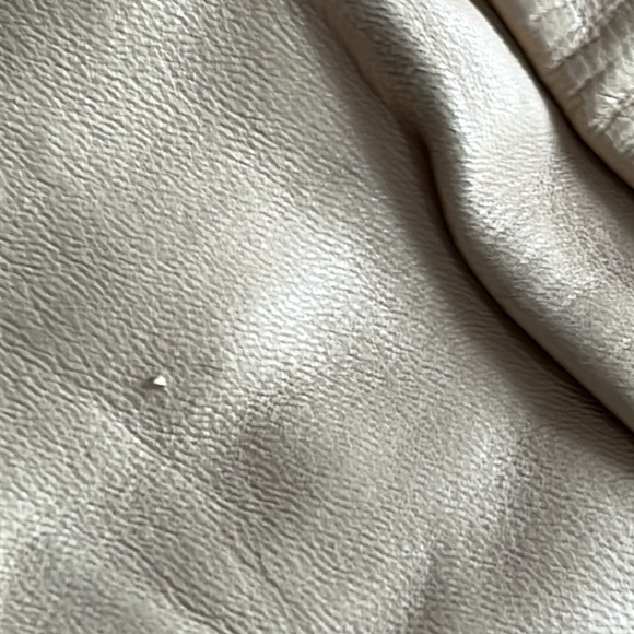 Cole Haan Amalfi beige Pleated Leather Large Hobo Bag Purse Tassel Zipper Pull - Picture 10 of 16